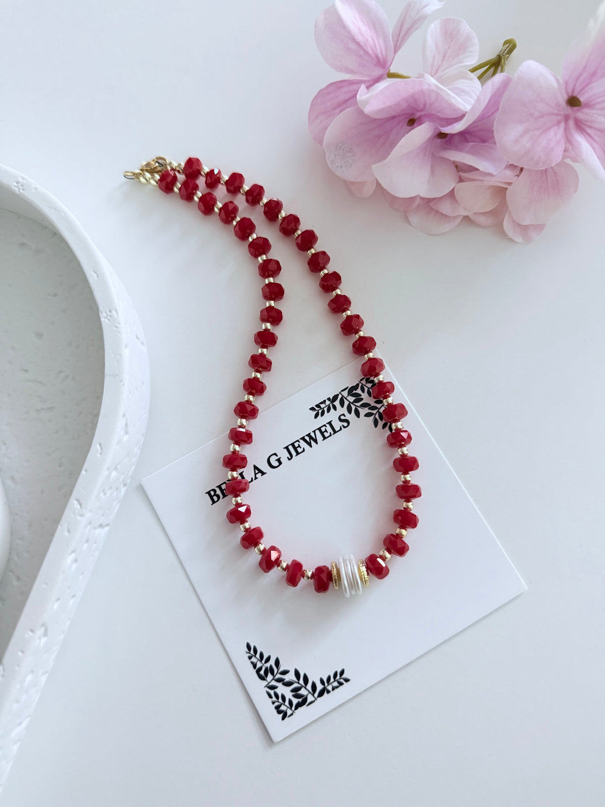 Beaded in red