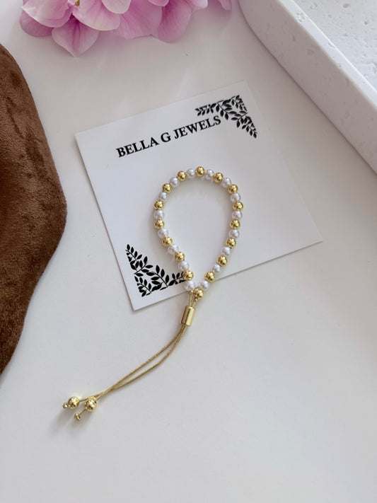 Gold & perlas bracelet